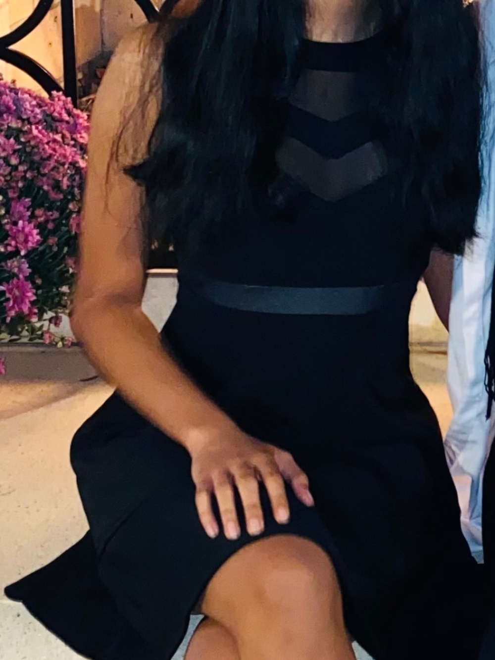 Honey & Rosie Black Mesh Fit & Flare Halter Mini Dress Women's XS Cocktail